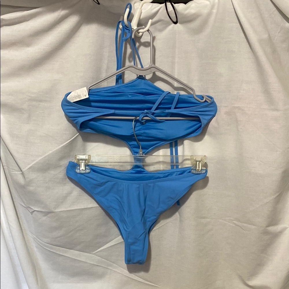 Fabletics Blue Bikini With Architectural Cutouts - image 5